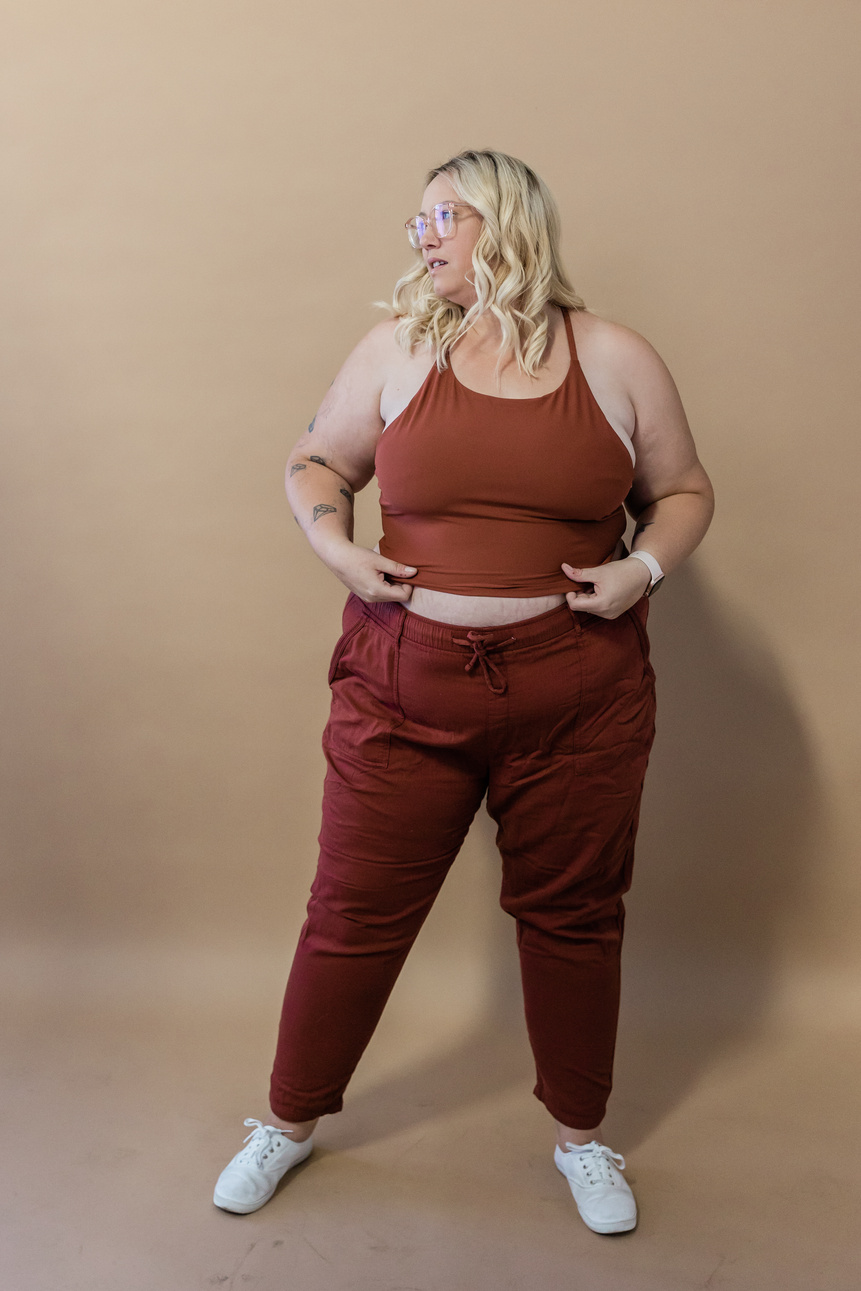 Plus Sized Woman in Activewear Set